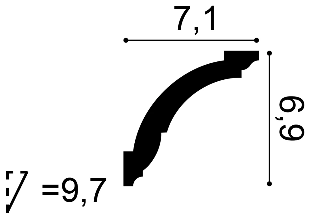 Stropní lišta ORAC  CX100