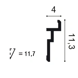 Stropní lišta ORAC CX196